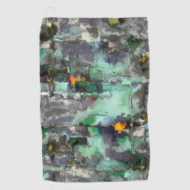 Serviette De Golf La fausse roche colorée prédominait le vert menthe