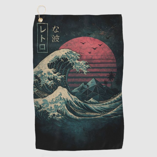 Serviette De Golf La Grande Classique de la Vague Rétro (Devant)