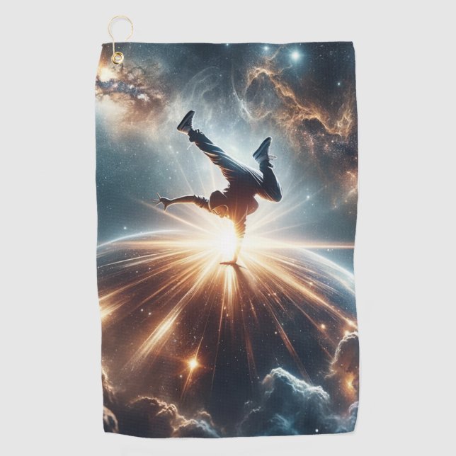 Serviette De Golf La petite danse rencontre l'univers (Devant)