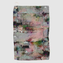 Serviette De Golf La pierre rustique colorée prédominait saumon à gr