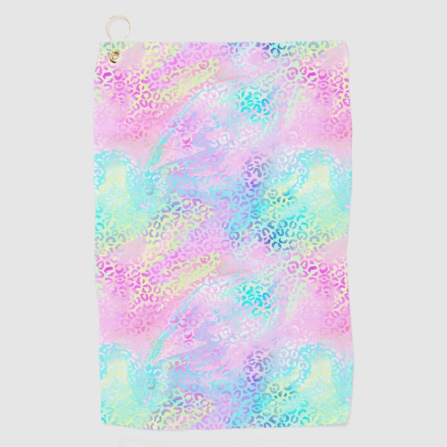 Serviette De Golf La série Léopard Iridescent Design 10 (Devant)