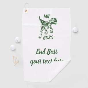 Serviette De Golf La terreur des dinosaures antiques du Raptor vert