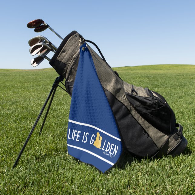 Serviette De Golf La Vie Est Golden Golf Towne (Vert)