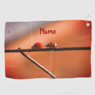 Serviette De Golf Ladybugs Jouer Suivre Le Leader Personnalisé