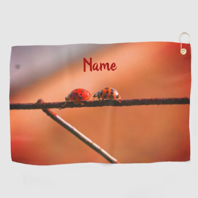 Serviette De Golf Ladybugs Jouer Suivre Le Leader Personnalisé (Horizontal)