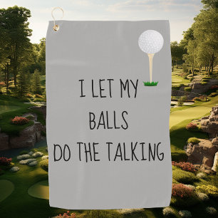 Serviette De Golf Laisser Balls Faire Parler Drôle