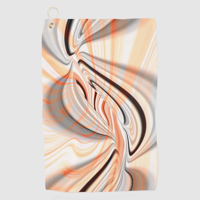 Serviette De Golf 'Langue' en texture lisse avec courbe (Devant)