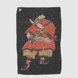 Serviette De Golf L'art japonais Vintage du guerrier samouraï