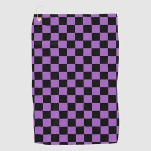 Serviette De Golf Lavande et Motif À damiers noir
