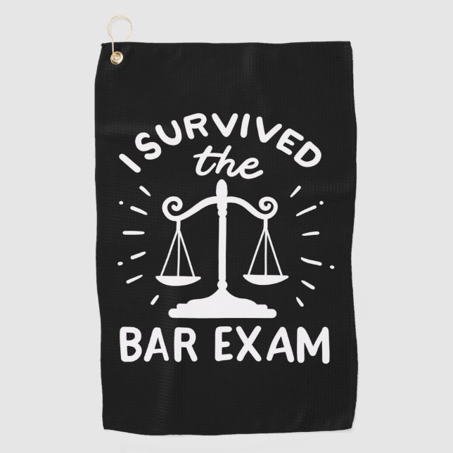Serviette De Golf Lawyer Survived The Bar Exam (Devant)