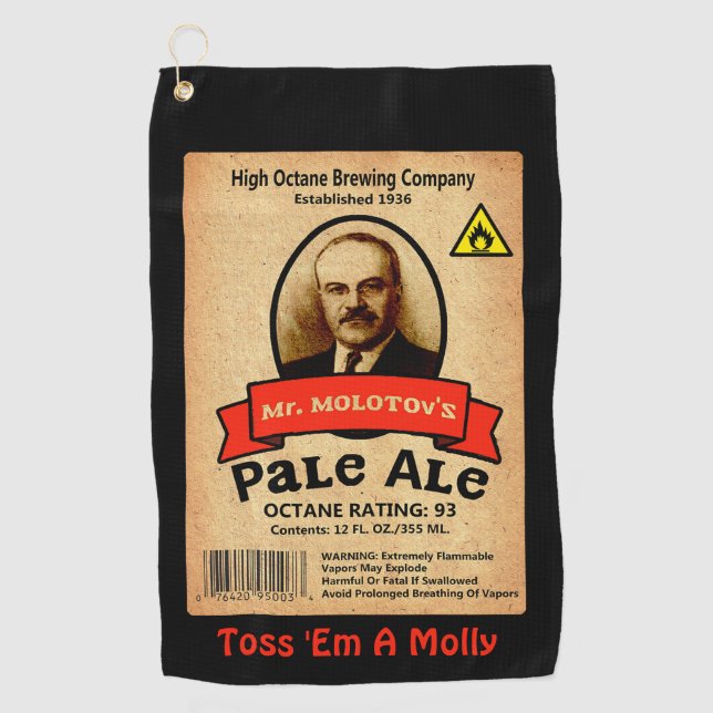 Serviette De Golf Le Étiquette Pale Ale de M. Molotov (Devant)