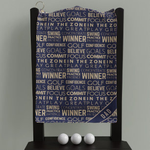 Serviette De Golf Le gagnant de la Motivation de la confiance bleue
