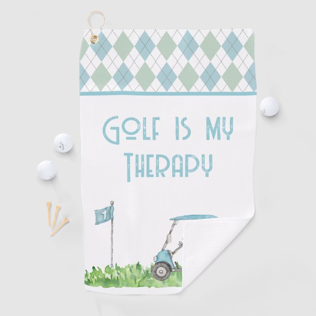 Serviette De Golf Le golf est ma thérapie (En situation)