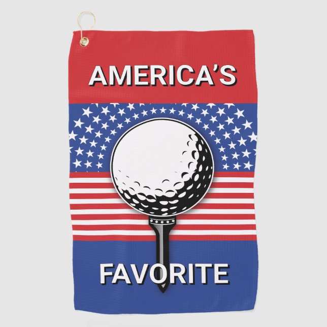 Serviette De Golf Le golf patriotique américain (Devant)