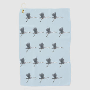 Serviette De Golf Le grand Motif de Héron Bleu