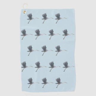 Serviette De Golf Le grand Motif de Héron bleu
