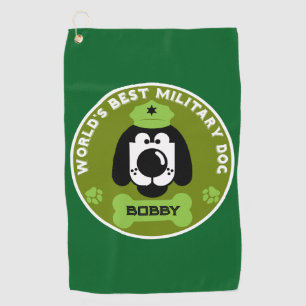 Serviette De Golf Le meilleur chien militaire du monde