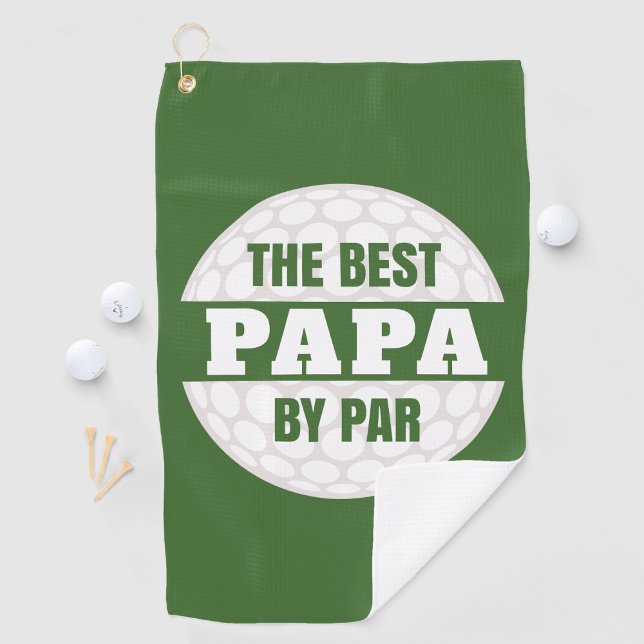 Serviette De Golf Le meilleur papa par Par Golfers Funny Pun (Best Papa by Par Golf Towel )