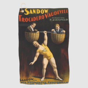 Serviette De Golf Le Sandow Eugen Sandow Vaudeville Weightlifter