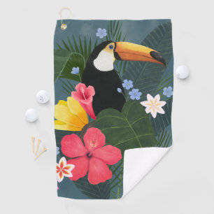 Serviette De Golf Le Toucan tropical dans le désert