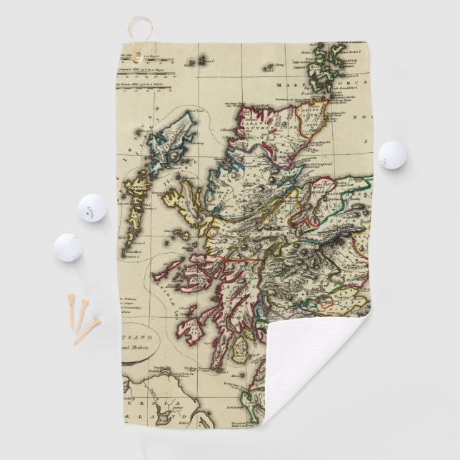 Serviette De Golf L'Ecosse antique, moderne (En situation)