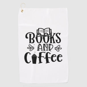 Serviette De Golf Lecture De Livres D'Art Et Café