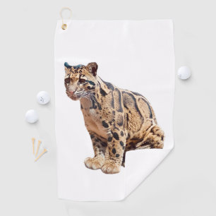 Serviette De Golf léopard nébuleux photographie jungle grand félin a