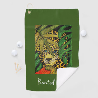 Serviette de golf Leopard peinte sauvage