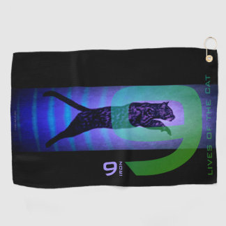 Serviette De Golf Les 9 vies du Chat Golf Towel