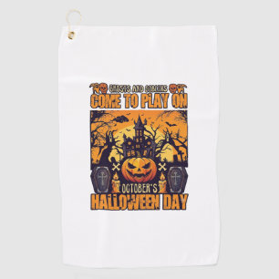 Serviette De Golf Les fantômes Halloween viennent jouer octobre enso