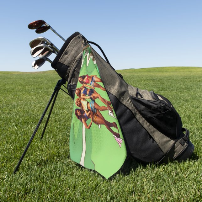 Serviette De Golf Les filles sont devenues sauvages (Vert)