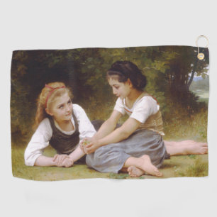 Serviette De Golf Les Noisettes : Jeunes Filles cueillant des noiset