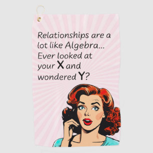 Serviette De Golf Les relations sont comme Algebra Funny Quip
