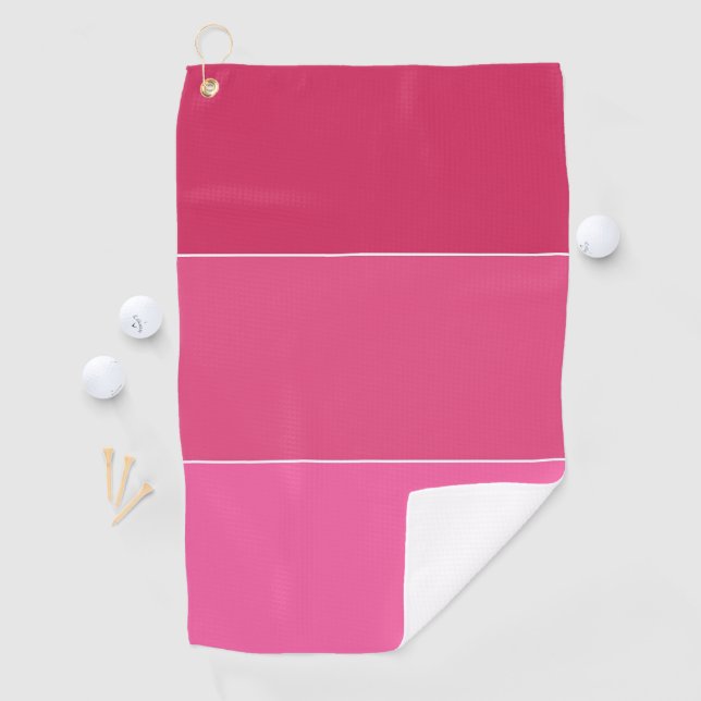 Serviette De Golf Les tons roses des rayures hawaiiennes (En situation)