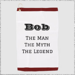 Serviette De Golf L'Homme Le Mythe La Légende Personnalisée