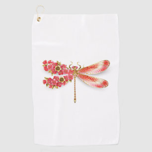 Serviette De Golf libellule de fleurs avec sakura de bijoux