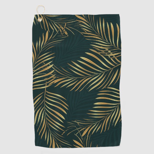 Serviette de golf - Ligne d'or (Devant)