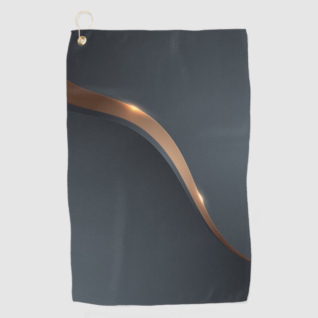 Serviette de golf - Ligne d'or (Devant)