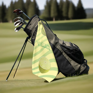 Serviette De Golf Lime de citron personnalisé