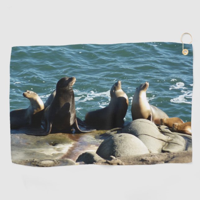 Serviette De Golf Lions de la mer de San Diego (Horizontal)