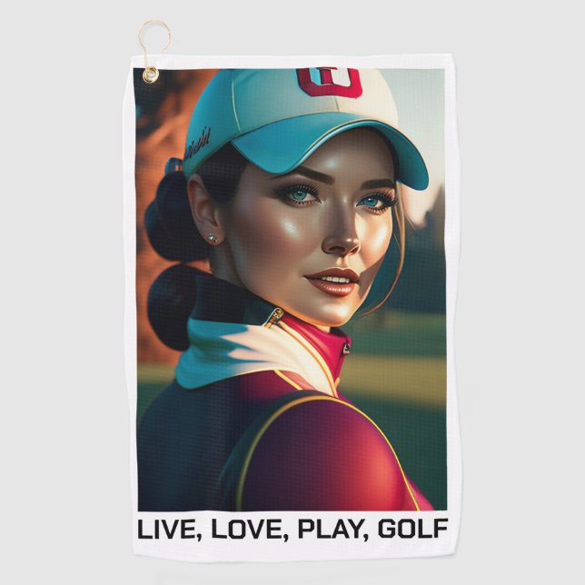 Serviette De Golf Live, Love, Play Golf - Golf Towel (Devant)