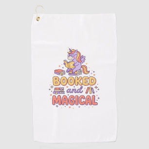Serviette De Golf Livre de licorne et impression magique prête Fond