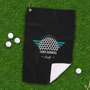 Serviette De Golf Logo de balle de golf personnalisé