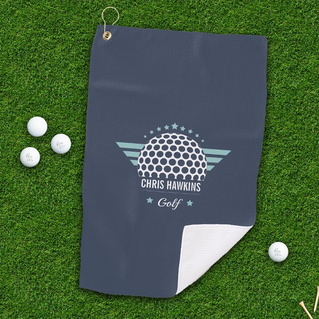 Serviette De Golf Logo de balle de golf personnalisé (Créateur téléchargé)