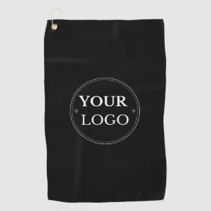 Serviette De Golf Logo d'entreprise personnalisé en noir