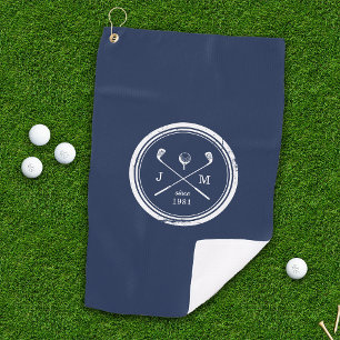 Serviette De Golf Logo du club de golf vintage Monogramme