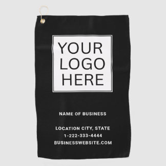 Serviette De Golf Logo et texte d'entreprise personnalisés