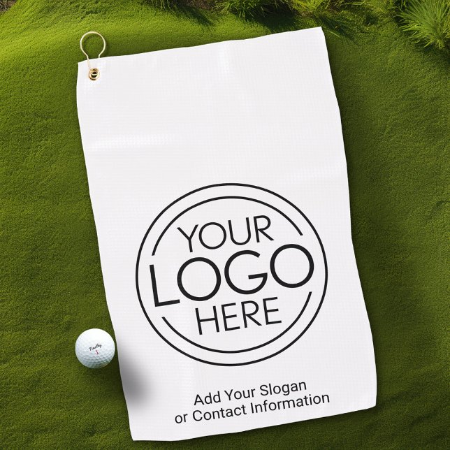 Serviette De Golf Logo Office Business de base avec informations de  (Insert Your Logo for a Golf Promotional Product - Great for A Golf Tournament or Outdoor Event)