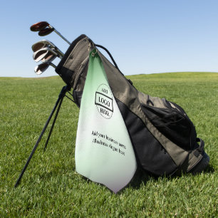 Serviette De Golf Logo personnalisé simple et élégant ici entreprise