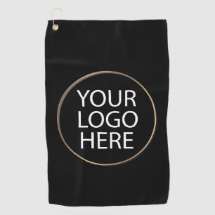 Serviette De Golf Logo professionnel personnalisé Entreprise Noir